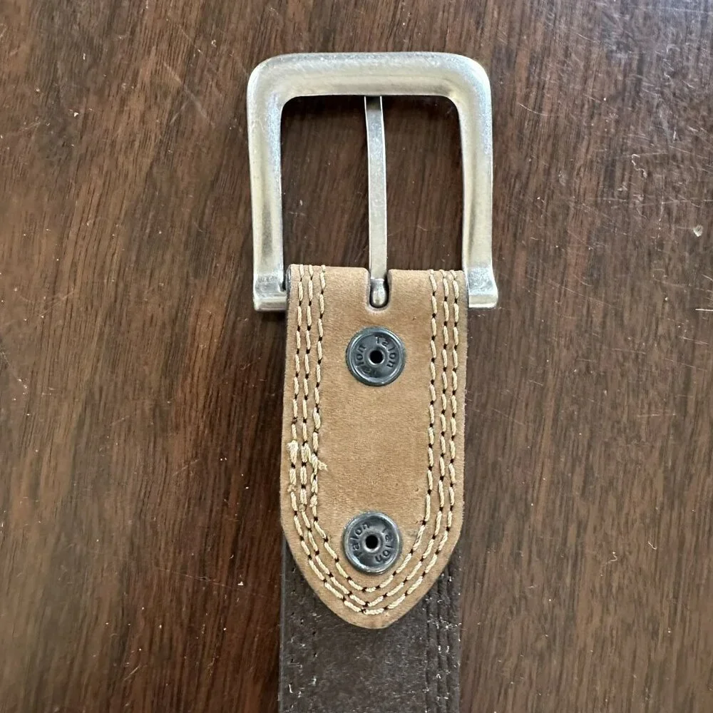 Carhartt Brown Nubuck Leather Belt Size 46